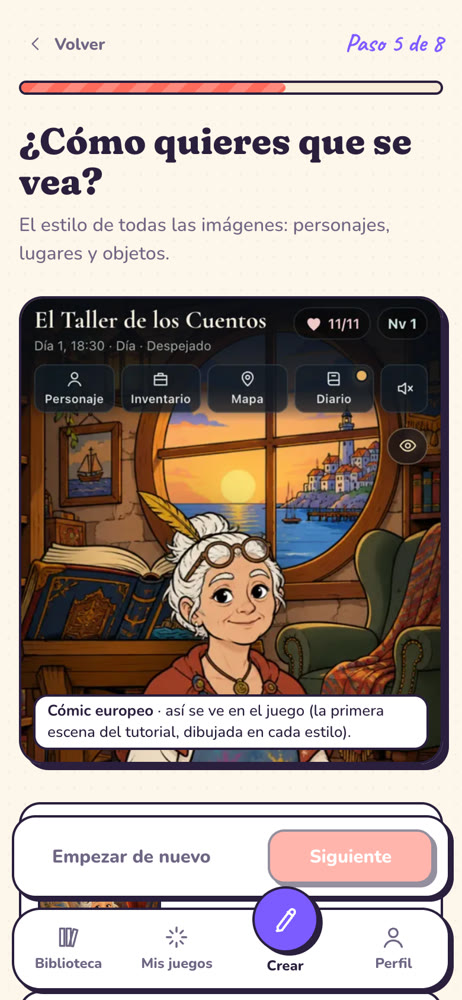 El asistente: ¿Cómo quieres que se vea?