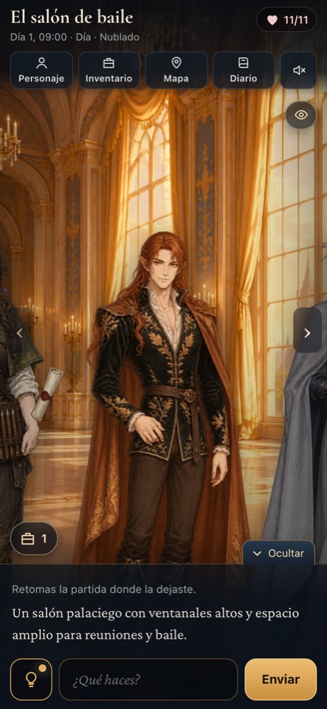 El príncipe feérico Kael en el salón de baile, en una historia de romantasy
